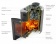 Банная печь ТМF Гейзер Мини 2016 Carbon витра терракота, с теплообменником